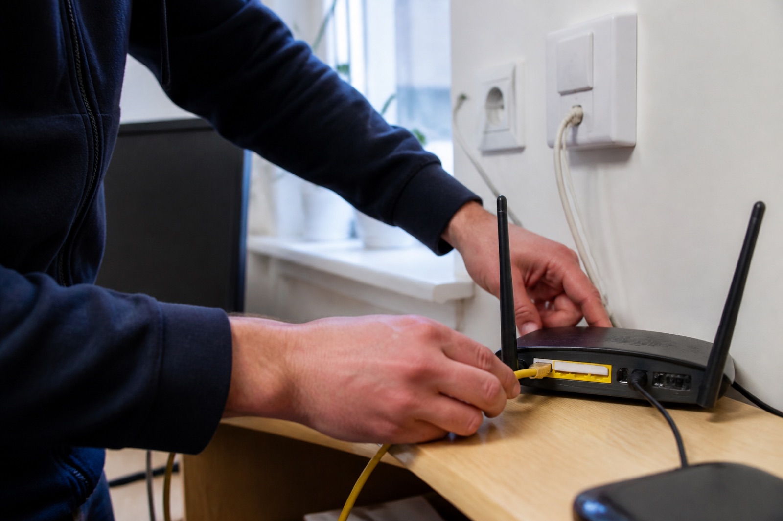 Network equipment being carefully installed and tested